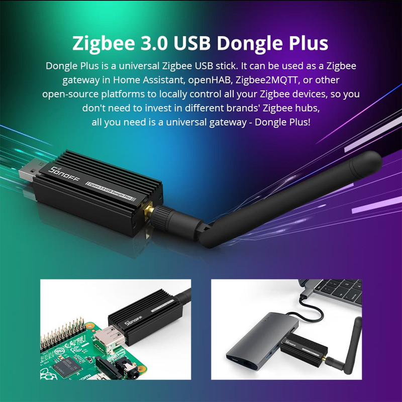 SONOFF ZIGBEE 3.0 USB DONGLE PLUS ZBDONGLE-E. Poza 34576