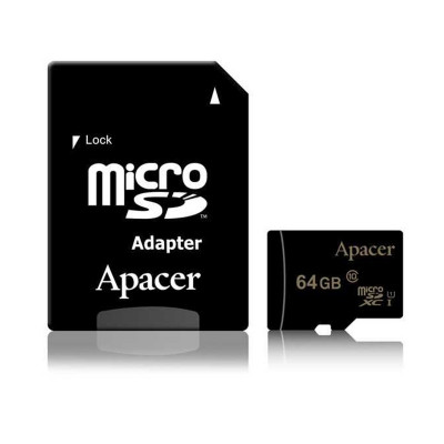 CARD-USDXC64GB/AD-C10-APCR CARD MICRO SDXC UHS-I 64GB CLASA 10 APACER. Poza 22933